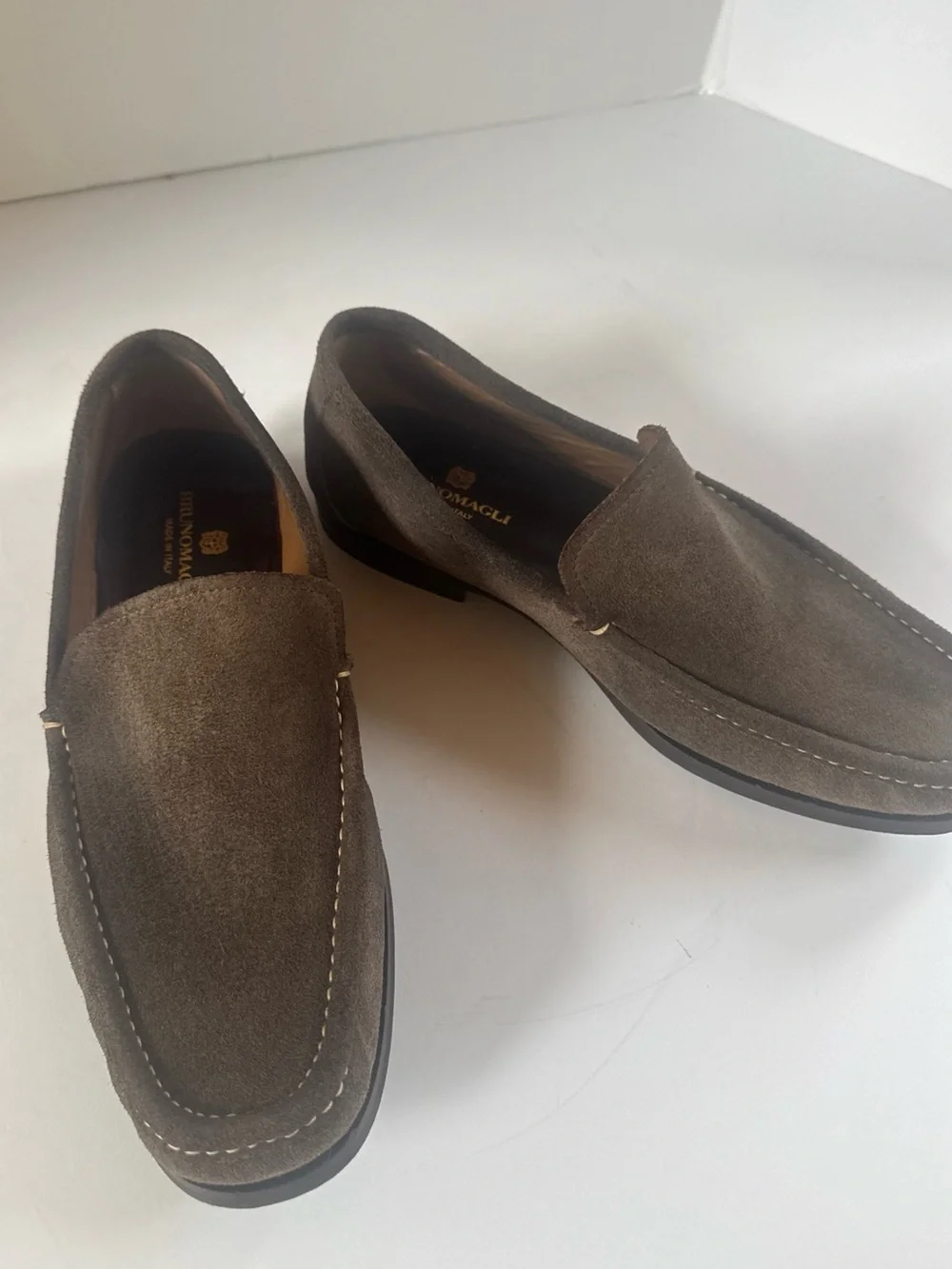 Bruno Magli Encino Italian Leather Loafers Men's 9 Eu 42 Brown  Made in Italy